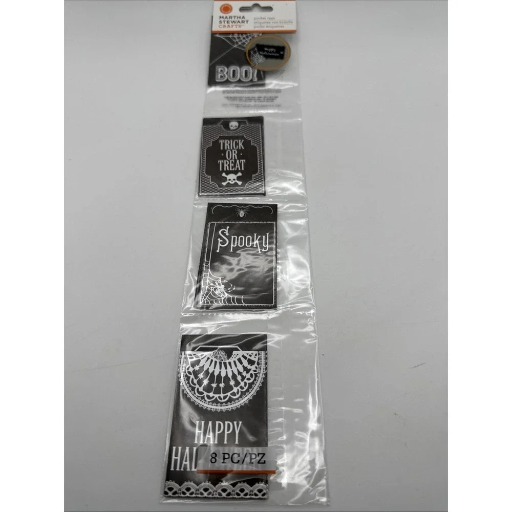 Martha Stewart Crafts Happy Halloween Gift‎ Tag Set 8 Gothic Lace Party Supply